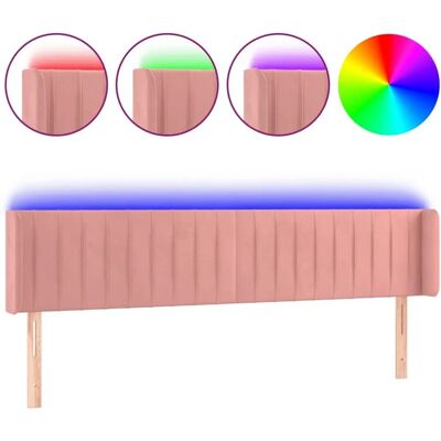 VidaXL Kopfteil - Pink - Samt - Verstellbare Höhe - Modernes Design VidaXL Kopfteil - Pink - Samt - Verstellbare Höhe - Modernes Design