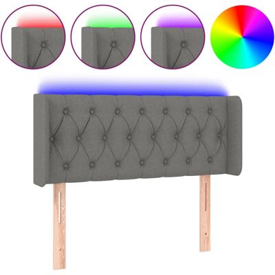 VidaXL Kopfteil Dunkelgrau mit LED-Lichtern VidaXL Kopfteil Dunkelgrau mit LED-Lichtern