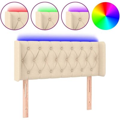 VIDAXL Kopfteil mit LED - Creme, Verstellbar, 103x16x78/88 cm VIDAXL Kopfteil mit LED - Creme, Verstellbar, 103x16x78/88 cm