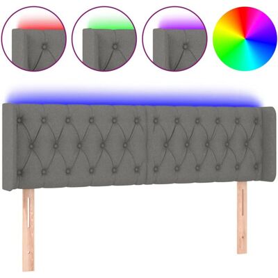 vidaXL Kopfteil mit LED Dunkelgrau - Kopfteil vidaXL Kopfteil mit LED Dunkelgrau - Kopfteil