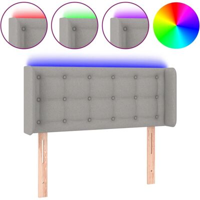 vidaXL LED-Kopfteil Hellgrau - Kopfteil, Höhenverstellbar, Stilvoll - Kopfteil vidaXL LED-Kopfteil Hellgrau - Kopfteil, Höhenverstellbar, Stilvoll - Kopfteil