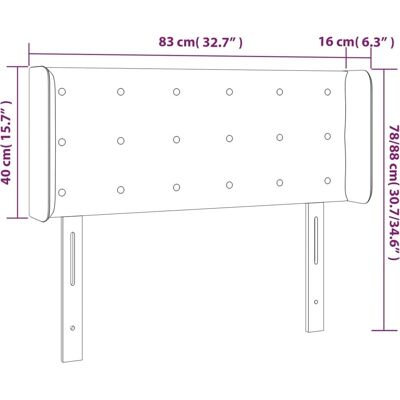 VidaXL Kopfteil mit LED - Höhenverstellbar, Bunte Lichter, Langlebiger Stoff VidaXL Kopfteil mit LED - Höhenverstellbar, Bunte Lichter, Langlebiger Stoff
