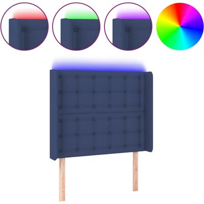 VidaXL Kopfteil Blau - Verstellbares LED Textil Modernes Schlafzimmer VidaXL Kopfteil Blau - Verstellbares LED Textil Modernes Schlafzimmer