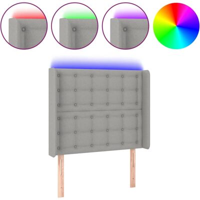 vidaXL LED Kopfteil Hellgrau - Kopfteil - Modern, Verstellbar, Wasserdicht vidaXL LED Kopfteil Hellgrau - Kopfteil - Modern, Verstellbar, Wasserdicht