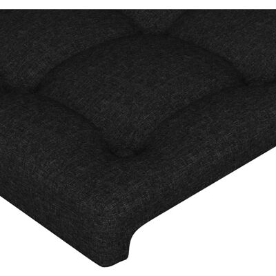 MAISONCHIC Kopfteil mit LED, schwarzes Stoff 93x16x78/88 cm MAISONCHIC Kopfteil mit LED, schwarzes Stoff 93x16x78/88 cm