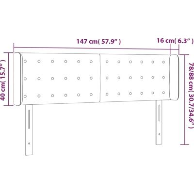 vidaXL Kopfteil mit LED - Dunkelbrauner Möbel vidaXL Kopfteil mit LED - Dunkelbrauner Möbel