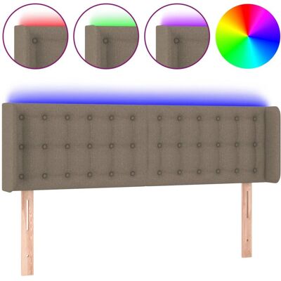 VidaXL Kopfteil mit LED - Verstellbar Taupe - Kopf- und Fußende VidaXL Kopfteil mit LED - Verstellbar Taupe - Kopf- und Fußende