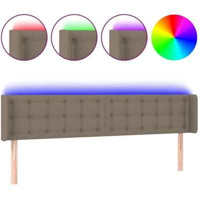 VidaXL Kopfteil mit LED-Leuchten - Taupe - Kopfteil mit LED-Lichtern VidaXL Kopfteil mit LED-Leuchten - Taupe - Kopfteil mit LED-Lichtern