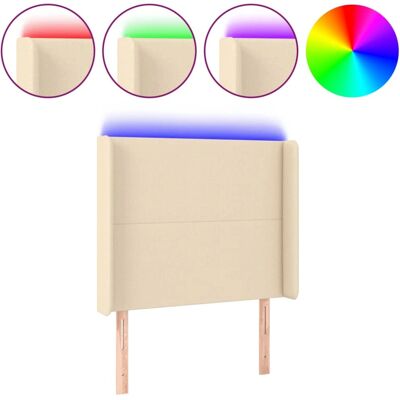 VidaXL Kopfteil - Creme - Modernes LED, Verstellbare Höhe, Leicht zu Montieren VidaXL Kopfteil - Creme - Modernes LED, Verstellbare Höhe, Leicht zu Montieren