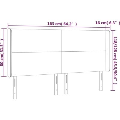vidaXL Blau Stoff LED-Kopfteil - Kopfteil vidaXL Blau Stoff LED-Kopfteil - Kopfteil