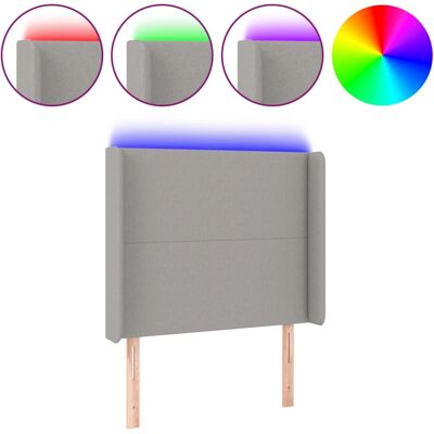 VidaXL Kopfteil - Verstellbare LED Leuchte Hellgrau VidaXL Kopfteil - Verstellbare LED Leuchte Hellgrau