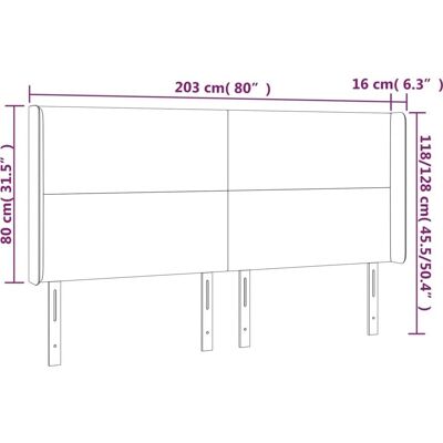vidaXL Kopfteil mit LED - Verstellbar, Farblich, Langlebig vidaXL Kopfteil mit LED - Verstellbar, Farblich, Langlebig