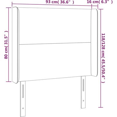 MAISONCHIC Kopfteil mit LED - Grau - Bed Headboard mit LED MAISONCHIC Kopfteil mit LED - Grau - Bed Headboard mit LED
