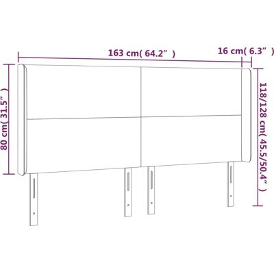 vidaXL Graue LED-Kopfteil - Verstellbar, Langlebig, Modern - Kopfteil vidaXL Graue LED-Kopfteil - Verstellbar, Langlebig, Modern - Kopfteil