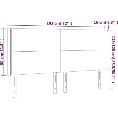 MAISON CHIC Gråt LED-senggavl - Senggavl med LED MAISON CHIC Gråt LED-senggavl - Senggavl med LED