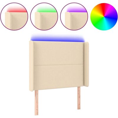 vidaXL LED-Kopfteil - Creme vidaXL LED-Kopfteil - Creme
