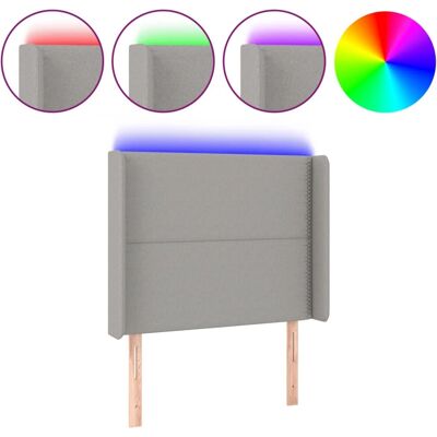 VidaXL Kopfteil Hellgrau - Verstellbares LED-Kopfteil - Bettkopf VidaXL Kopfteil Hellgrau - Verstellbares LED-Kopfteil - Bettkopf