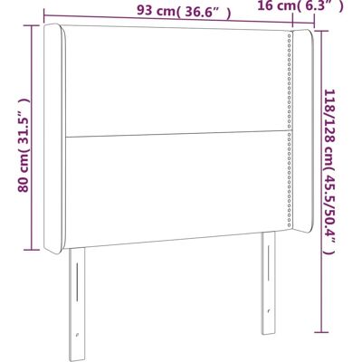 MAISONCHIC LED-Kopfteil, Grau, 93x16x118/128 cm - Bettkopfteil MAISONCHIC LED-Kopfteil, Grau, 93x16x118/128 cm - Bettkopfteil