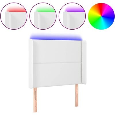 vidaXL Kopfteil mit LED - Weiß - Kopfteil mit LED vidaXL Kopfteil mit LED - Weiß - Kopfteil mit LED