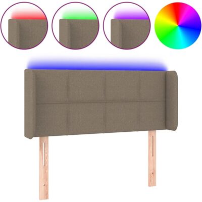VidaXL Kopfteil mit LED, Taupe - Kopfteil VidaXL Kopfteil mit LED, Taupe - Kopfteil