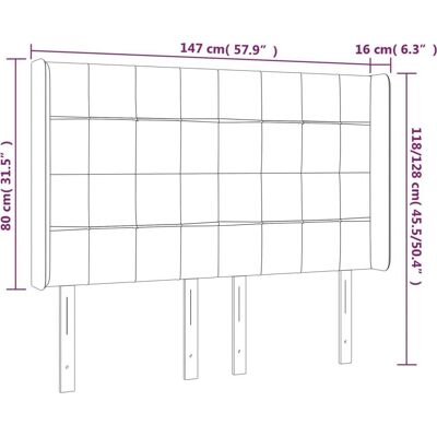 MAISONCHIC LED-Kopfteil - Verstellbar, Bunte Lichter, 147x16x118 cm MAISONCHIC LED-Kopfteil - Verstellbar, Bunte Lichter, 147x16x118 cm