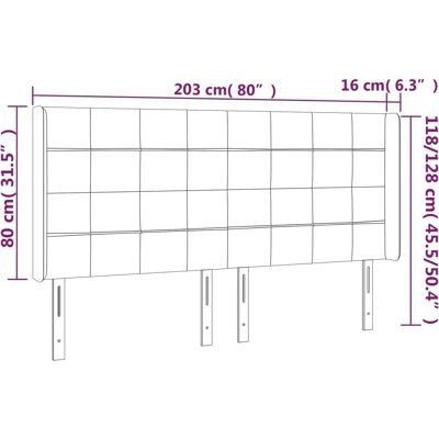 vidaXL Kopfteil mit LED - Blau - Verstellbar & Modern vidaXL Kopfteil mit LED - Blau - Verstellbar & Modern