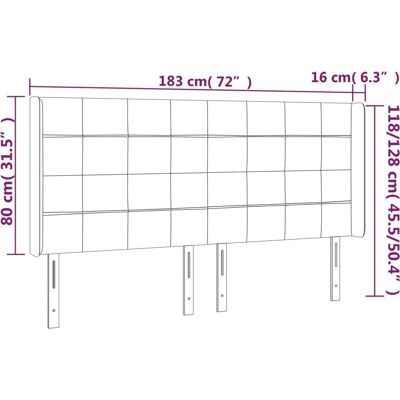 vidaXL Rosa Samt LED-Kopfteil - Bettkopfteil vidaXL Rosa Samt LED-Kopfteil - Bettkopfteil
