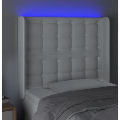 vidaXL Weiß LED Kopfteil - Modernes Bettkopfteil mit Höhenverstellung vidaXL Weiß LED Kopfteil - Modernes Bettkopfteil mit Höhenverstellung