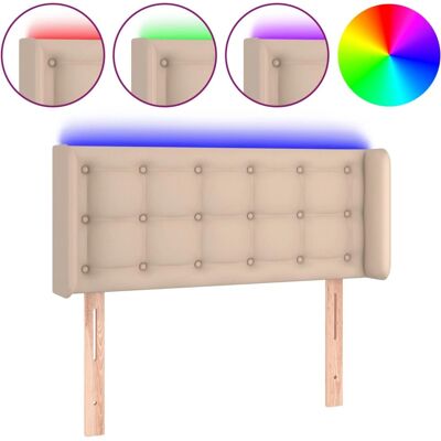 VidaXL Kopfteil Cappuccino - Kopfteil mit LED-Lichtern VidaXL Kopfteil Cappuccino - Kopfteil mit LED-Lichtern