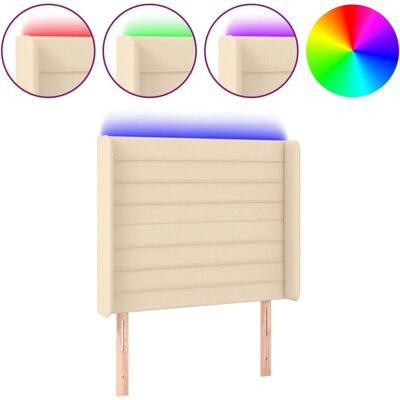 VidaXL Kopfteil - Creme - LED verstellbar - Modern - Kopfteil VidaXL Kopfteil - Creme - LED verstellbar - Modern - Kopfteil