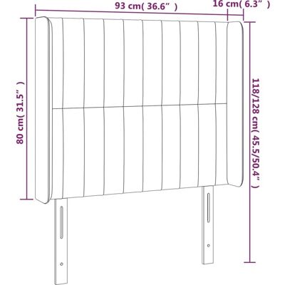 Maisonchic Modernes LED-Kopfteil - Creme 93x16x118/128cm Maisonchic Modernes LED-Kopfteil - Creme 93x16x118/128cm