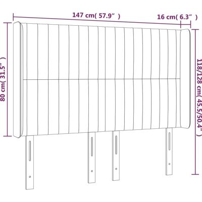 Maisonchic Graues Modernes Kopfteil mit LED - Kopfteil Maisonchic Graues Modernes Kopfteil mit LED - Kopfteil