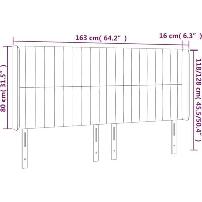Maisonchic Modell 245737 Modernes Graues Stoff-LED-Kopfteil - Kopfteil Maisonchic Modell 245737 Modernes Graues Stoff-LED-Kopfteil - Kopfteil