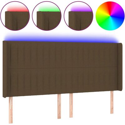 VidaXL Kopfteil Dunkelbraun - LED Bettgestell Unterstützung VidaXL Kopfteil Dunkelbraun - LED Bettgestell Unterstützung