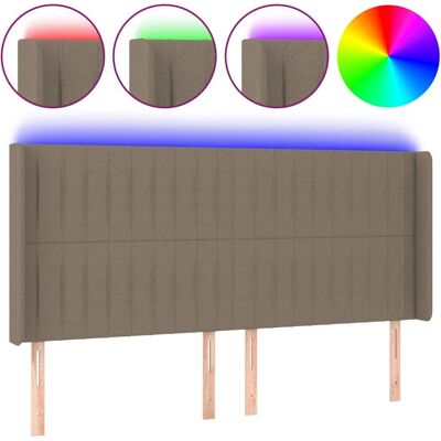 VidaXL Kopfteil Taupe - Verstellbares LED-Bettpaneel VidaXL Kopfteil Taupe - Verstellbares LED-Bettpaneel