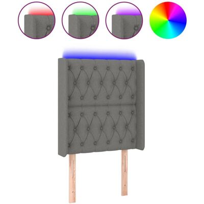 VidaXL Kopfteil mit LED Dunkelgrau VidaXL Kopfteil mit LED Dunkelgrau