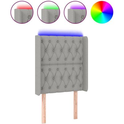 VidaXL Kopfteil - Verstellbares hellgraues Stoffbett VidaXL Kopfteil - Verstellbares hellgraues Stoffbett