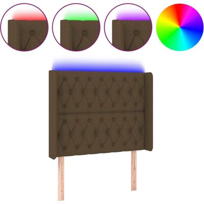 VidaXL Kopfteil - Dunkelbraun - Verstellbares LED-Licht - Bettenzubehör VidaXL Kopfteil - Dunkelbraun - Verstellbares LED-Licht - Bettenzubehör