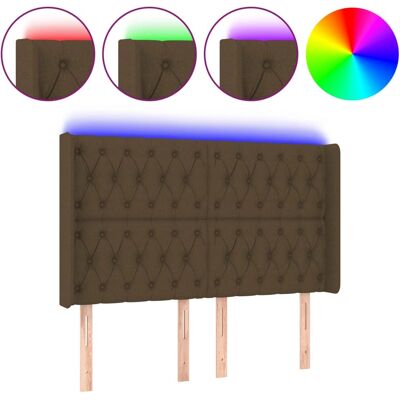 VidaXL Kopfteile mit LED Dunkelbraun - Kopf- und Fußteil VidaXL Kopfteile mit LED Dunkelbraun - Kopf- und Fußteil