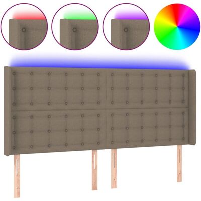 VidaXL Taupe Kopfteil mit LED - Kopfteil, Verstellbar, Langlebiger Stoff VidaXL Taupe Kopfteil mit LED - Kopfteil, Verstellbar, Langlebiger Stoff