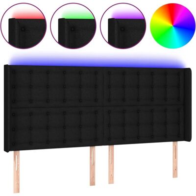 Maisonchic Schwarzes LED-Kopfteil - 203x16x118/128 cm - Kopfteil Maisonchic Schwarzes LED-Kopfteil - 203x16x118/128 cm - Kopfteil