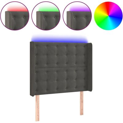 VidaXL Kopfteil Dunkelgrau mit LED - Bettzubehör VidaXL Kopfteil Dunkelgrau mit LED - Bettzubehör