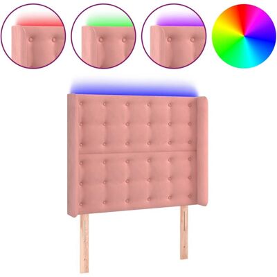 VidaXL Rosa Samt LED-Kopfteil - Kopfteil VidaXL Rosa Samt LED-Kopfteil - Kopfteil