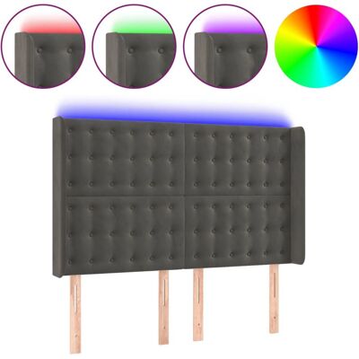 VidaXL Dunkelgraues Samt-LED-Kopfteil - Kopfteil VidaXL Dunkelgraues Samt-LED-Kopfteil - Kopfteil