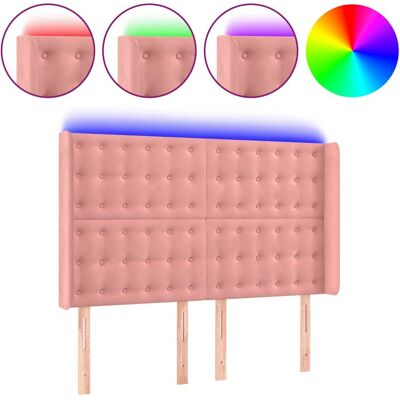 vidaXL Rosa Samt LED-Kopfteil - Kopfteil vidaXL Rosa Samt LED-Kopfteil - Kopfteil