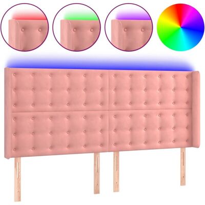 vidaXL Kopfteil mit LED - Pink - Höhenverstellbar vidaXL Kopfteil mit LED - Pink - Höhenverstellbar