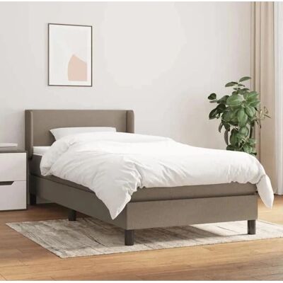 MAISONCHIC - Einzelbett in Taupe mit Matratze & Federkern - Bett MAISONCHIC - Einzelbett in Taupe mit Matratze & Federkern - Bett