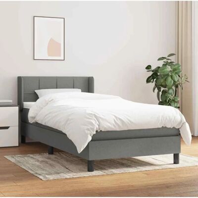 MAISONCHIC - Cama para adultos, cama de muelles, gris oscuro, 80x200cm MAISONCHIC - Cama para adultos, cama de muelles, gris oscuro, 80x200cm