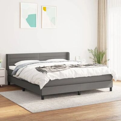 MAISONCHIC Mørkegrå boxspring seng med madras - Seng MAISONCHIC Mørkegrå boxspring seng med madras - Seng