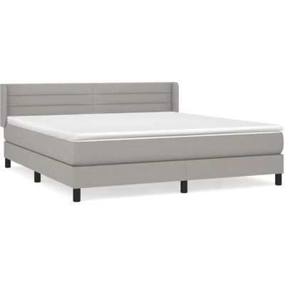vidaXL 3129817 Bett - Matratze, Hellgrau, 200x200 cm - Bett vidaXL 3129817 Bett - Matratze, Hellgrau, 200x200 cm - Bett